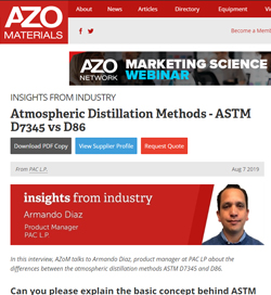 Atmospheric Distillation Methods - ASTM D7345 vs D86